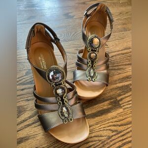 Naturalizer beaded wedge sandals
